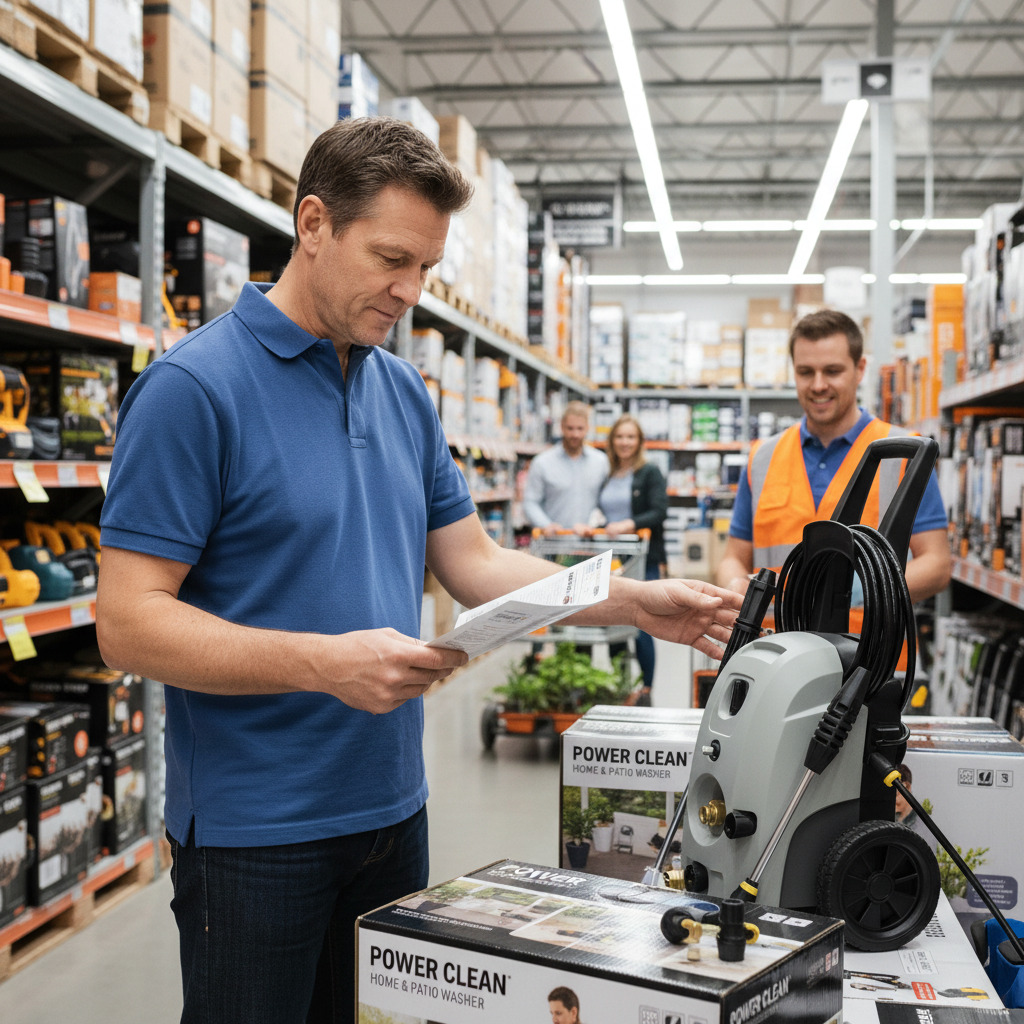 HOMEM COMPRANDO UM LAVAJATO